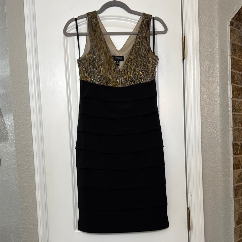 Elegant Black and Gold Dress